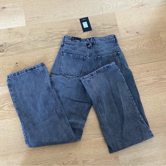 Fashion Nova - Letting Loose High Waist Straight Leg Jeans in Faded Black - Picture 5 of 6